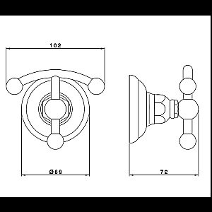 Крючок Nicolazzi Accessori Classica 1481CR Хром купить в интернет-магазине сантехники Sanbest