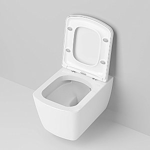 Унитаз подвесной Ambassador Kingston 143K19003RS безободковый, с крышкой микролифт, белый купить в интернет-магазине Sanbest