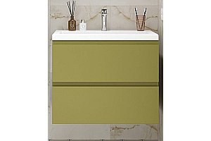 Тумба с раковиной Art&Max Bianchi 75 оливковая матовая для ванной в интернет-магазине Sanbest