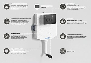 Бачок скрытого монтажа WasserKraft Aller 10TLT.031.ME.MB01 купить в интернет-магазине сантехники Sanbest