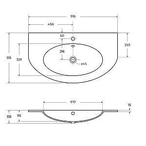 Тумба с раковиной Cezares EDEN 90 55072 90 Frassino bianco для ванной в интернет-магазине Sanbest