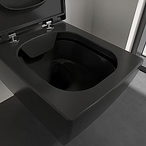 Унитаз подвесной Villeroy&Boch Memento 2.0 4633R0R7 черный матовый, безободковый купить в интернет-магазине Sanbest