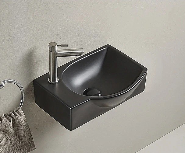 Раковина подвесная Gid Suspendido 40,5 Bm9276 62205L черная матовая купить в интернет-магазине Sanbest