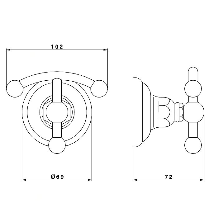 Крючок Nicolazzi Accessori Classica 1481CR Хром купить в интернет-магазине сантехники Sanbest