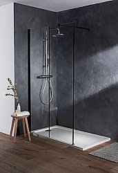 Душевое ограждение Jacob Delafon SERENITY E14W120-BLV 120 тонированное стекло/профиль черный купить в интернет-магазине Sanbest