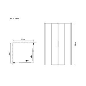 Душевой уголок Grossman Fly GR-8080Fl 80х80 купить в интернет-магазине Sanbest
