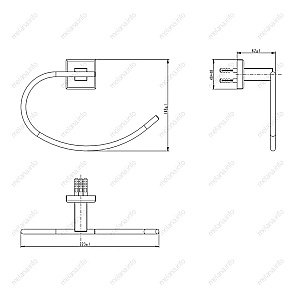 Полотенцедержатель Melana MLN-862009 сатин/хром купить в интернет-магазине сантехники Sanbest