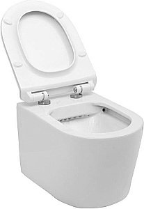 Подвесной унитаз Aquanet Rimless Atago-W BL-104N-WHT с крышкой микролифт, безободковый купить в интернет-магазине Sanbest