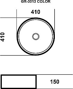 Раковина накладная Grossman Color 41 GR-3013GLM серая матовая купить в интернет-магазине Sanbest