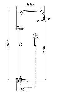 Душевая система Rav-Slezak TIGRIS TG182.5/3CMATC черный матовый/хром купить в интернет-магазине сантехники Sanbest