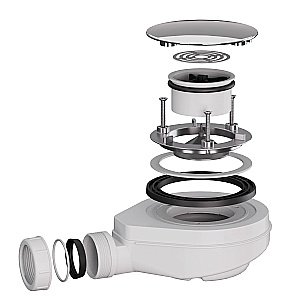 Сифон для душевого поддона RGW S-16-1 442416100-01 хром купить в интернет-магазине сантехники Sanbest