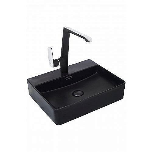 Раковина накладная WeltWasser WW ELBACH 21733 MB 50 черная матовая купить в интернет-магазине Sanbest