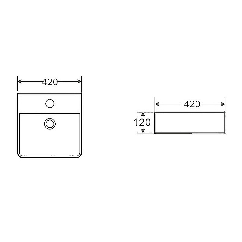 Раковина Azario 42 AZ-2177-MW белая матовая купить в интернет-магазине Sanbest