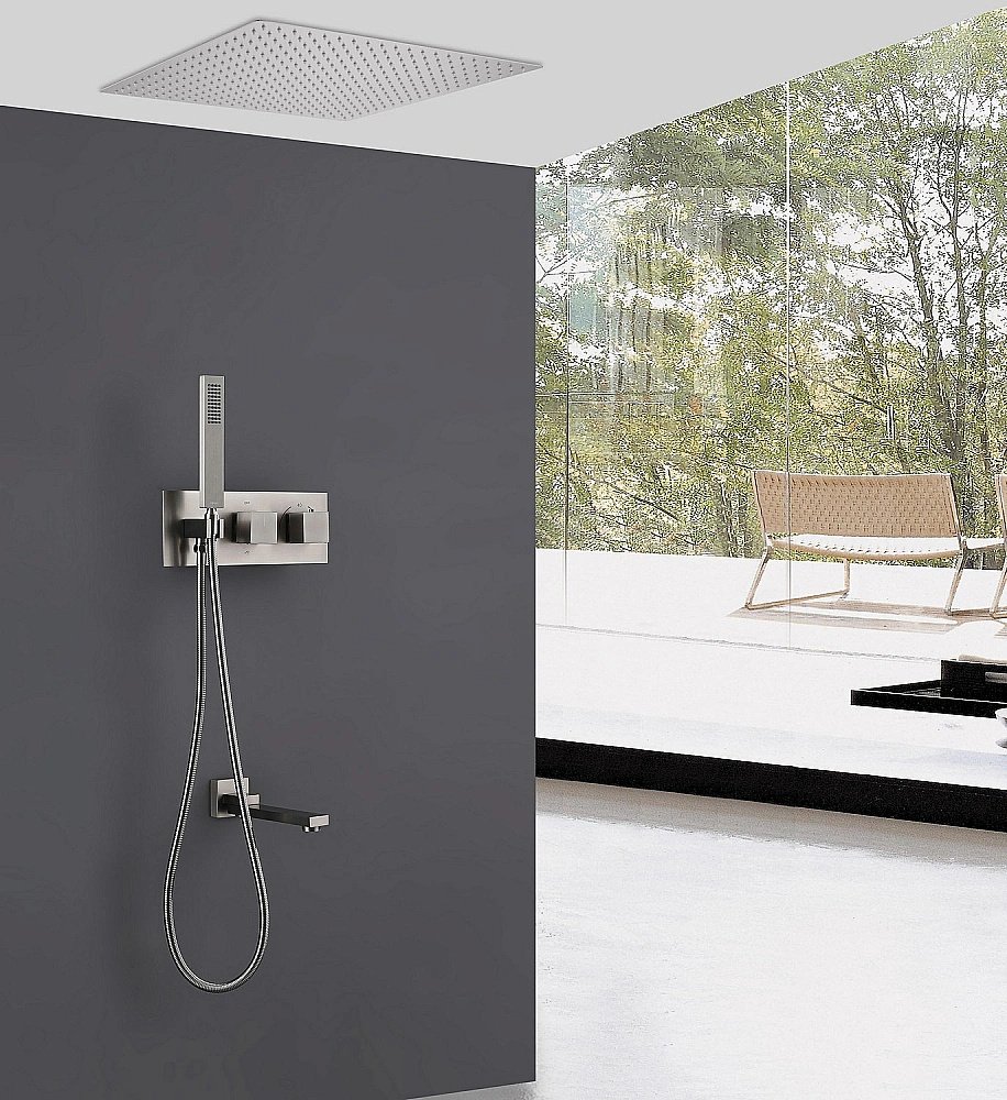 Душевая система ABBER Daheim AF8254SP сатин купить в интернет-магазине сантехники Sanbest