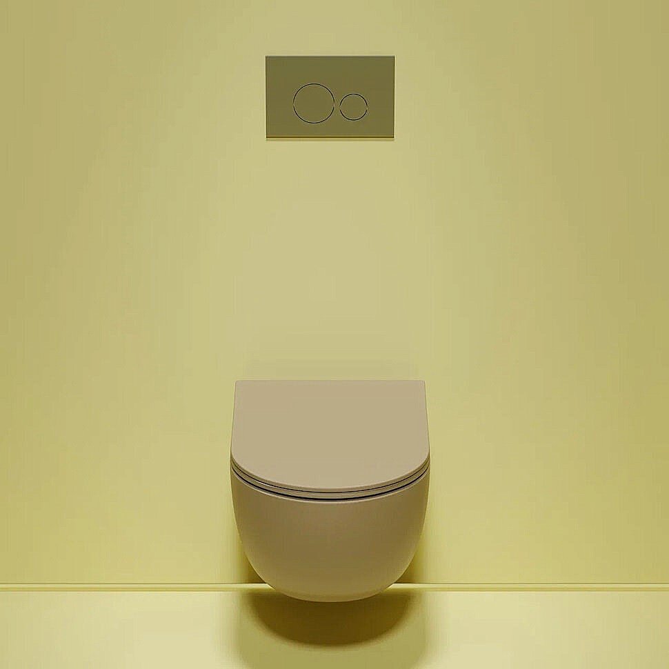 Унитаз подвесной Ceramica Nova Modena CN6063MC безободковый, с крышкой микролифт, капучино матовый купить в интернет-магазине Sanbest