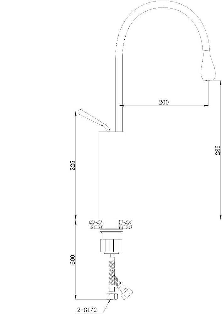 Смеситель для раковины Boch Mann TROPFEN B XL BM9634 черный купить в интернет-магазине сантехники Sanbest