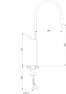 Смеситель для раковины Boch Mann TROPFEN B XL BM9634 черный купить в интернет-магазине сантехники Sanbest