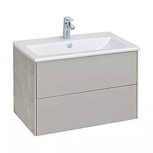 Тумба с раковиной Акватон Сохо 75 слэйт/галька серая для ванной в интернет-магазине Sanbest