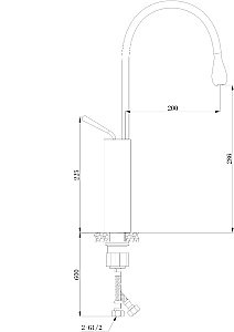 Смеситель для раковины Boch Mann TROPFEN B XL BM9634 черный купить в интернет-магазине сантехники Sanbest