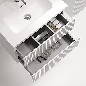 Тумба с раковиной Sancos Snob R SNR60/39W/CN7025 Bianco для ванной в интернет-магазине Sanbest