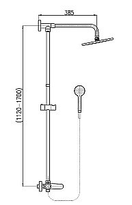 Душевая система Rav-Slezak TIGRIS TG182.5/5 хром купить в интернет-магазине сантехники Sanbest