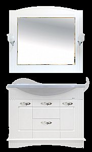 Зеркало Misty Эльбрус 94x85 белая эмаль в ванную от интернет-магазине сантехники Sanbest