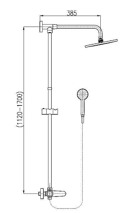 Душевая система Rav-Slezak TIGRIS TG182.5/5 хром купить в интернет-магазине сантехники Sanbest