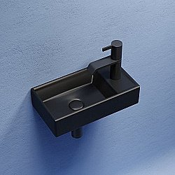 Раковина Ceramica Nova Element CN6051LMB черная матовая левая купить в интернет-магазине сантехники Sanbest