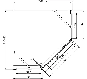 Душевой уголок Azario Dallas 90х90 купить в интернет-магазине Sanbest