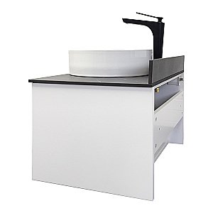 Тумба с раковиной Comforty Марсель 75 белая матовая для ванной в интернет-магазине Sanbest