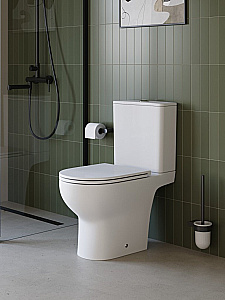 Унитаз-компакт BelBagno LOUNGE-TOR-2 BB2802CP/T-TOR/SC белый, с крышкой микролифт, с бачком, безободковый, слив-торнадо купить в интернет-магазине Sanbest
