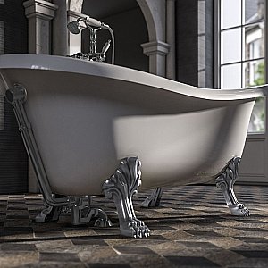 Ванна Veragio Markiza на лапах Leone Standart 185х82 хром купить в интернет-магазине Sanbest