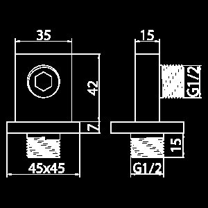 Подключение для шланга Elghansa Unit WS-12 хром купить в интернет-магазине сантехники Sanbest