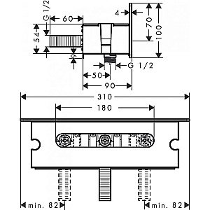 Шланговое подсоединение Hansgrohe Fixfit Porter 300 26456400 купить в интернет-магазине сантехники Sanbest