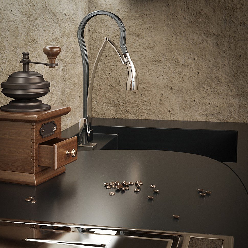 Смеситель для кухни PAINI Hybrid HKCR557TK хром купить в интернет-магазине сантехники Sanbest