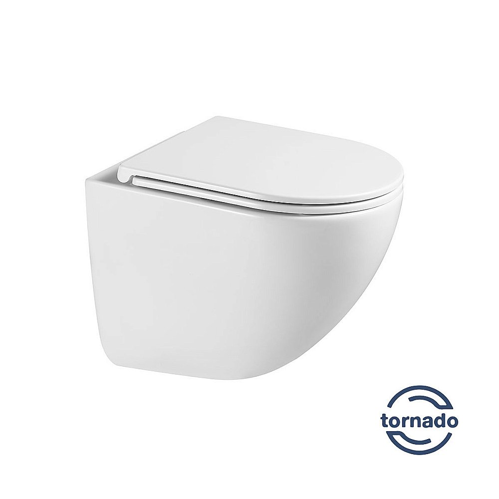 Унитаз Vincea Bien VT1-51T безободковый, смыв торнадо, с крышкой микролифт, белый купить в интернет-магазине Sanbest