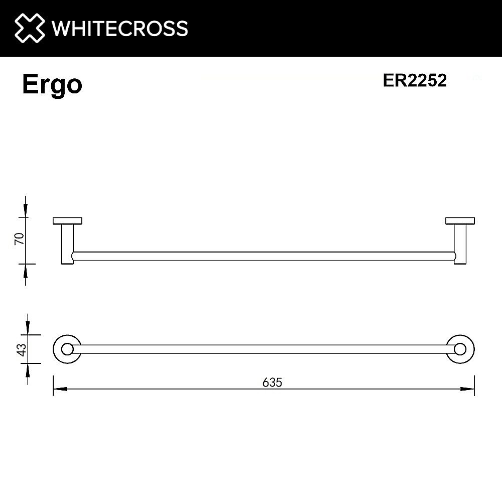 Полотенцедержатель WhiteCross Ergo ER2252BL черный матовый купить в интернет-магазине сантехники Sanbest