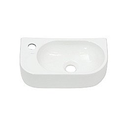 Раковина накладная Melana MLN-78204R 40.5 чаша справа белая купить в интернет-магазине сантехники Sanbest