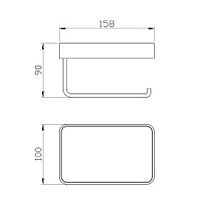 Держатель для туалетной бумаги с полкой WONZON & WOGHAND GRAFFITY, Брашированное золото (WW-9366-BG) купить в интернет-магазине сантехники Sanbest