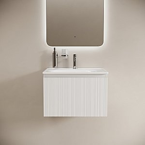 Тумба с раковиной Sancos CODE CD60W/CN13001 60 белая для ванной в интернет-магазине Sanbest