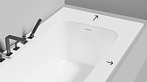 Ванна Salini ORLANDA KIT S-stone 102127M 170x75 белая купить в интернет-магазине Sanbest