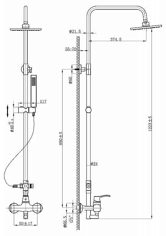 Душевая система BelBagno TRULA купить в интернет-магазине сантехники Sanbest