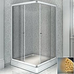 Душевой уголок Радомир Дрим 90х110 стекло матовое/профиль белый купить в интернет-магазине Sanbest