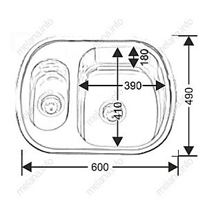 Мойка кухонная с сифоном Melana 233 t (*10) купить в интернет-магазине сантехники Sanbest