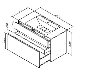 Тумба с раковиной AM.PM Inspire V2.0 100 белая матовая для ванной в интернет-магазине Sanbest