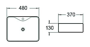 Раковина накладная SantiLine 48 SL-1011 белая купить в интернет-магазине Sanbest