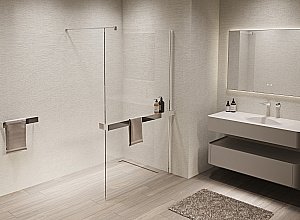 Душевая перегородка Vincea Walk-In VSW-1HR120CL 120x200 профиль хром/стекло прозрачное купить в интернет-магазине Sanbest