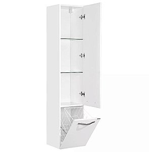 Шкаф-колонна Акватон Ария 34 белый для ванной в интернет-магазине сантехники Sanbest