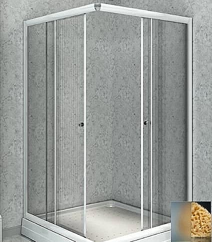 Душевой уголок Радомир Дрим 100x100 стекло матовое/профиль белый купить в интернет-магазине Sanbest