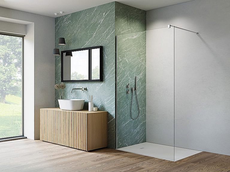 Душевое ограждение Radaway NES Walk-in II 120 10013120-01-01 стекло прозрачное/профиль хром купить в интернет-магазине Sanbest